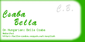 csaba bella business card